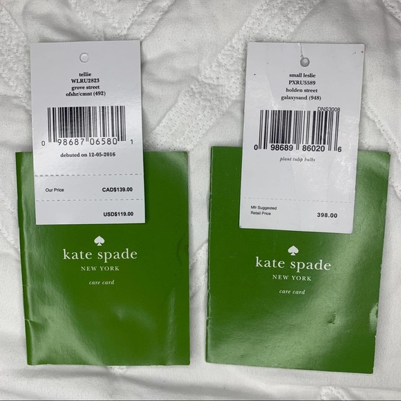 Kate Spade Holden Street Leslie Bag Navy Galaxy Sand + Tellie Bifold Wallet - Picture 11 of 11